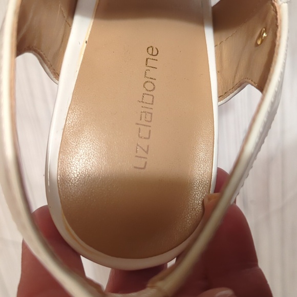 Liz Claiborne Dara Womens Pump White Patent Leather Block Heels Size 7M - Picture 2 of 5